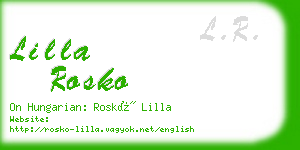 lilla rosko business card